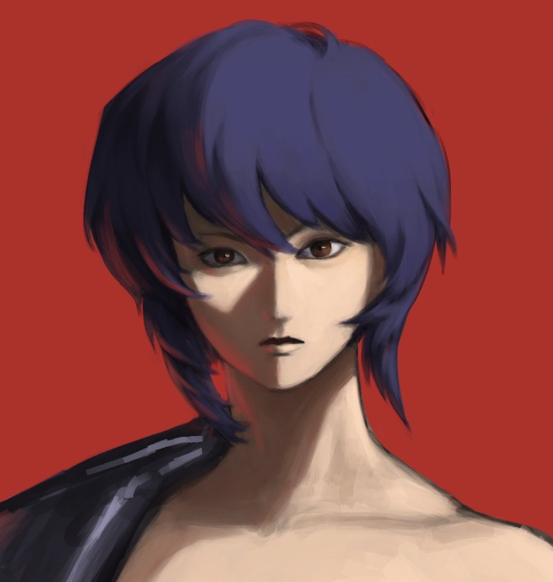 SE_phiazen's tweet photo. Motoko Kusanagi + my work process on this one #ghostintheshell https://t.co/PJzuK9NJNk