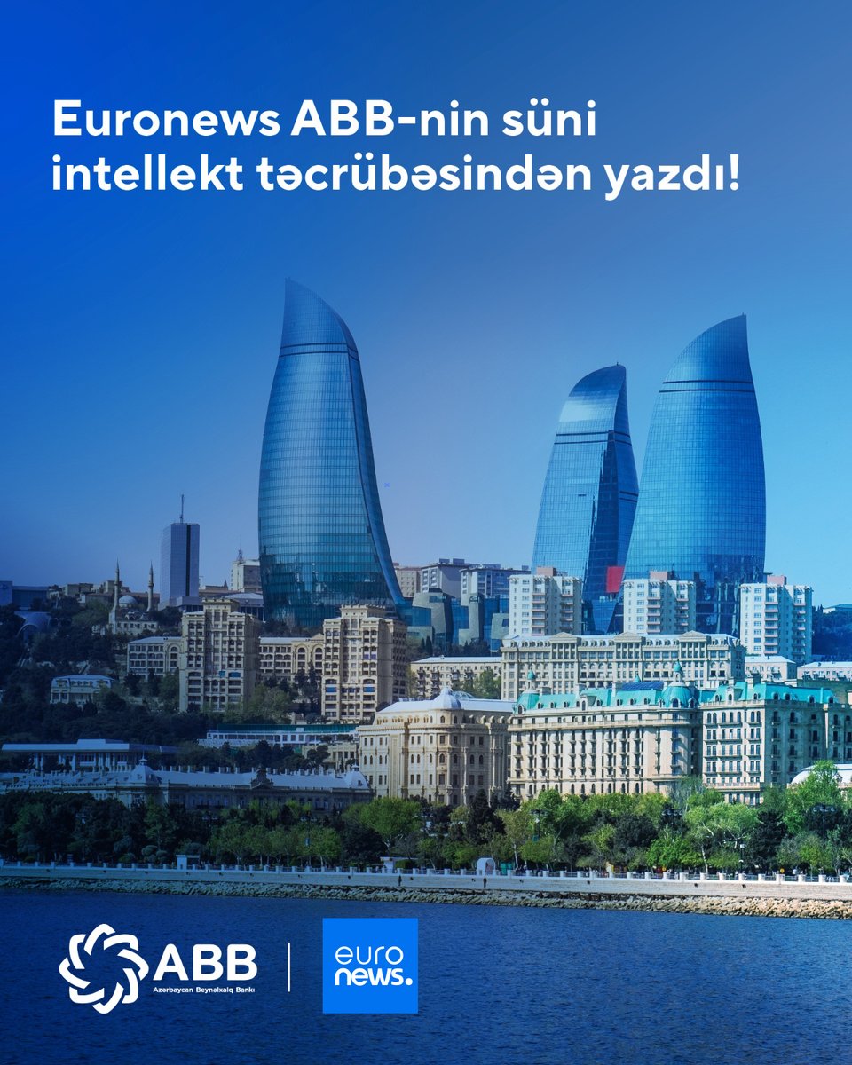 abb_bank's tweet photo. Dünyanın nüfuzlu media platformalarından olan Euronews ABB-nin süni intellekt həlləri ilə regionda yaratdığı yeni təcrübələrdən bəhs edən məqalə yayımlayıb.
🔗Məqalənin tam mətni ilə buradan tanış olun: https://t.co/hIrTPL9e8r
#ABB #Süniİntellekt #AInur #AIkhan https://t.co/nsfiH2des6