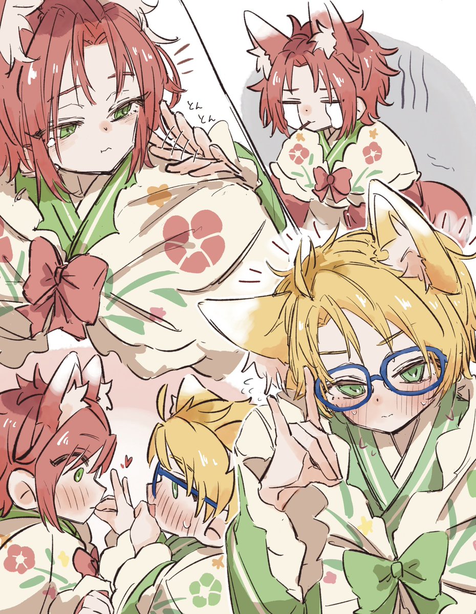 teKuTek_u's tweet photo. 🩷💚
こんこんする💚が描きたかった https://t.co/NU236Ypqz2