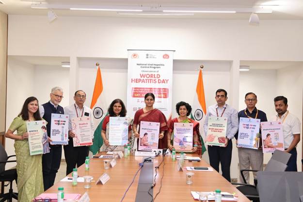 PIB_India's tweet photo. Union Health Ministry observes World Hepatitis Day 2026; marks eight years of National Viral Hepatitis Control Programme (NVHCP)

▶️Union MoS for Health and Family Welfare Anupriya Patel calls for a Hepatitis-Mukt Bharat; urges collective action by Government, States and stakeholders to eliminate viral hepatitis as a public health threat by 2030

▶️India among the few countries providing free-of-cost treatment for Hepatitis C and management of Hepatitis B; access and affordability of services strengthened: Union MoS for Health and Family Welfare

▶️“Hepatitis B birth-dose coverage crosses 92%; States should ensure 100% Hepatitis B screening of pregnant women and strengthen awareness on Hepatitis B and Hepatitis C”

▶️Over 21 crore beneficiaries screened, over 6 lakh patients treated, 1,153 treatment centres established and 7.64 crore pregnant women screened under NVHCP: Union Health Secretary

Read here: https://t.co/NS4rJ94MOi

@MoHFW_INDIA
