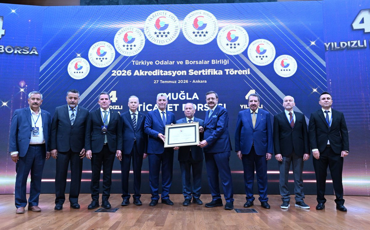 MuglaTB's tweet photo. Muğla Ticaret Borsası, Türkiye Odalar ve Borsalar Birliği (TOBB) tarafından yürütülen Akreditasyon Sistemi kapsamında gerçekleştirilen değerlendirme sürecini başarıyla tamamlayarak ilk Akreditasyon Belgesi almaya hak kazandı
👉 https://t.co/NKAdhf71zE https://t.co/Lnl1cIVSKP