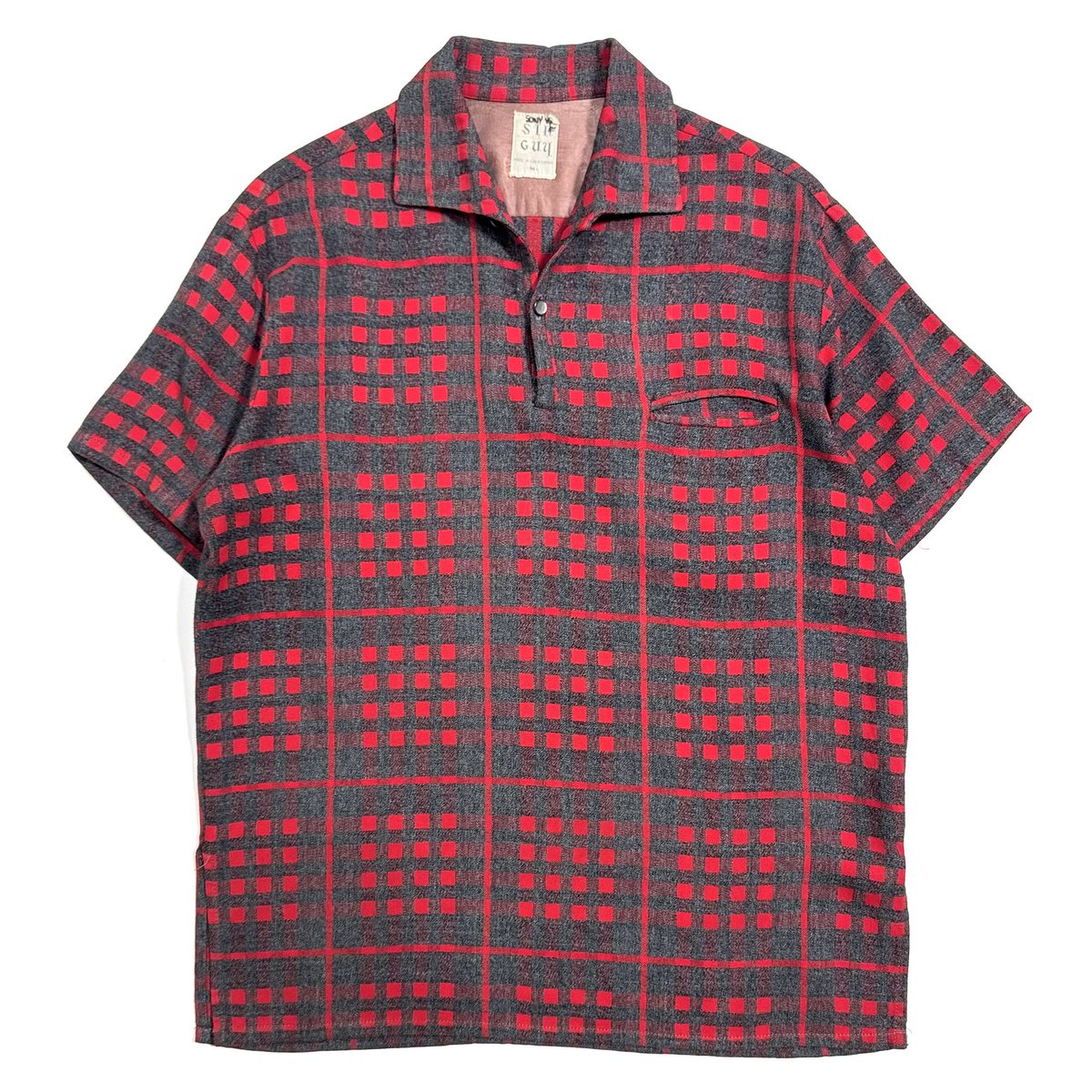 60s SIR GUY S/S. PULLOVER RAYON SHIRTです。 サイズ M 肩幅 47cm