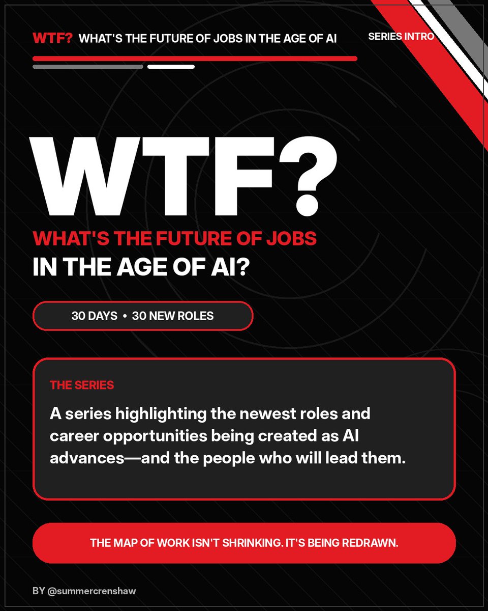 SummerCrenshaw's tweet photo. The data is starting to ruin the clean “AI is taking all the jobs” story.

Ramp Economics Lab looked at actual AI spending and workforce data from more than 21,000 U.S. companies.

The firms investing most heavily in AI grew their total headcount by roughly 10% over the following two years.

But here is the number that really got my attention: Entry-level headcount grew 12%.

The companies barely using AI saw no significant employment gain. And the growth did not happen the second someone bought a ChatGPT license. It began showing up six to twelve months later, after companies had time to integrate AI into actual workflows.  

That matters.

AI adoption is not buying a tool and announcing that your company has been transformed.

It requires people to redesign the work.
Train the workforce.
Build new systems.
Create new processes.
And figure out where humans and AI are better together.

Now, this study shows correlation, not proof that AI caused every new job. The researchers are clear that the heaviest adopters were already larger, more technical, and faster-growing companies.  

But it gives us a much better question than the one dominating every headline:

What new work is created when companies actually learn how to use AI well?

That is the question behind my new series:

WTF? What’s the Future of Jobs in the Age of AI?

For the next 30 days, I am highlighting one job that has been created, named, or fundamentally reshaped by AI.

Roles that were barely imaginable a few years ago are beginning to appear on real org charts today.  

I am not pretending disruption is not real. It is.

But doom is not a workforce strategy.

People need to see where opportunity is moving, which skills are becoming more valuable, and how to position themselves before these new titles feel obvious.

The map of work is not shrinking. It is being redrawn.

What new job title have you seen appear because of AI?

#FutureOfWork #AIJobs #AILeadership #WorkforceTransformation