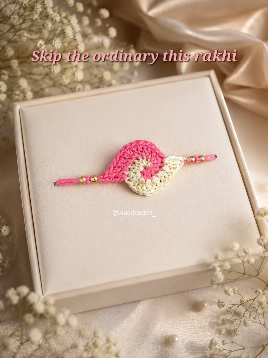 BlueDreamz18's tweet photo. Some relationships deserve more than ordinary. ❤️

This Raksha Bandhan, celebrate your sibling with a handmade Rakhi that's crafted stitch by stitch with love and care.

Order via ig: 👇🏻
https://t.co/YspZCM6wAc https://t.co/Lkcpph8Kzh