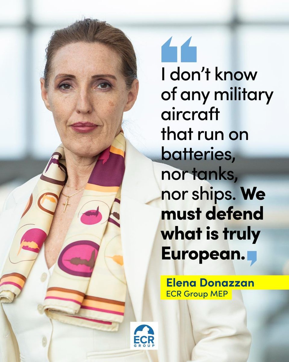 ecrgroup's tweet photo. 🔋 | We need REALISM in our transition! 

True sustainability requires a common-sense approach, not ideological blind spots.

‼️Relying entirely on electric alternatives ignores the strategic realities of sectors like defense and heavy logistics. 

We must invest in European biofuels, utilize our raw materials, and support our workers to achieve true autonomy while protecting what is genuinely European.

#ElenaDonazzan