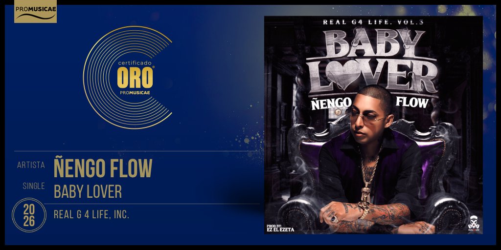 portaldemusica's tweet photo. @shakira @burnaboy @SonyMusicSpain @Aitanax @UniversalSpain @lolaindigomusic @AnaMenaMusic @itsyoungmiko @sanbenito @RimasMusic 🎶 #DiscoDeOro 📀 de BABY LOVER de @NengoFlow https://t.co/uchLaEZ9f7