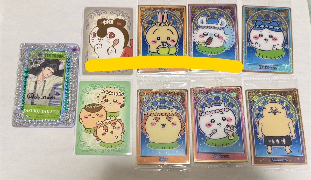 de_nden_'s tweet photo. 【交換】ちいかわ 人魚の島の秘密 ウエハース
特典　カード

譲▶︎画像1

求▶︎⭕️〉🟢

🟡は⭕️との交換優先

郵送希望
よろしくお願いいたします。 https://t.co/VUTQrqXKVl