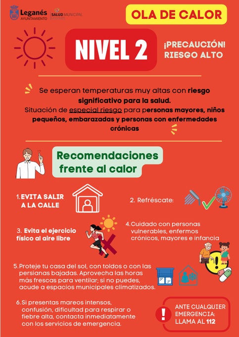saludleganes's tweet photo. ‼️NIVEL 2. Extremen la precaución, sobre todo con personas en situación de vulnerabilidad. 

Sigue los consejos 👇👇 https://t.co/qQfSSIaEYF