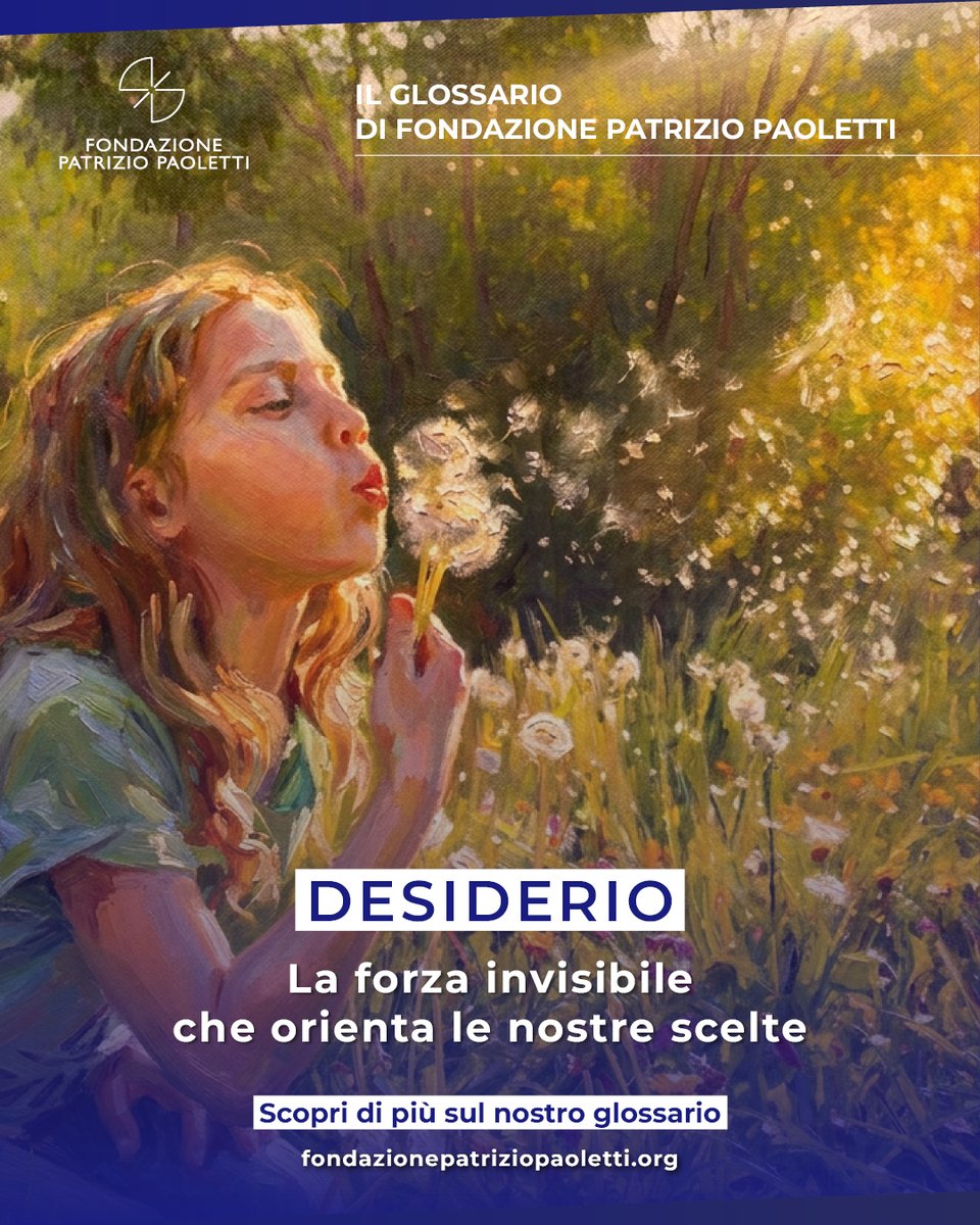 Paoletti_FND's tweet photo. Il #desiderio è una delle forze più potenti e ambivalenti dell’esperienza umana. È ciò che ci spinge a cercare, a progettare, a costruire #relazioni, a creare #cultura.  Scopri di più sul #glossario di Fondazione Patrizio Paoletti ➡ https://t.co/88Z72UyJn8 https://t.co/mbCp1ZcJjk