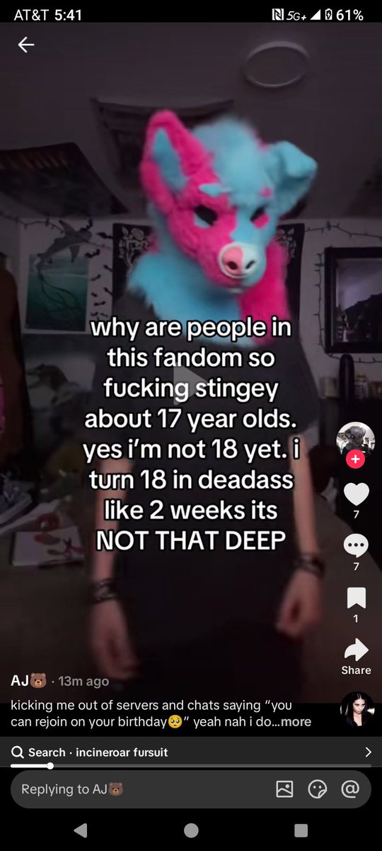 LadyZeeVR's tweet photo. And young furries wonder why the adults don't want them around. Exhibit A. https://t.co/GpYGVnFg9Q