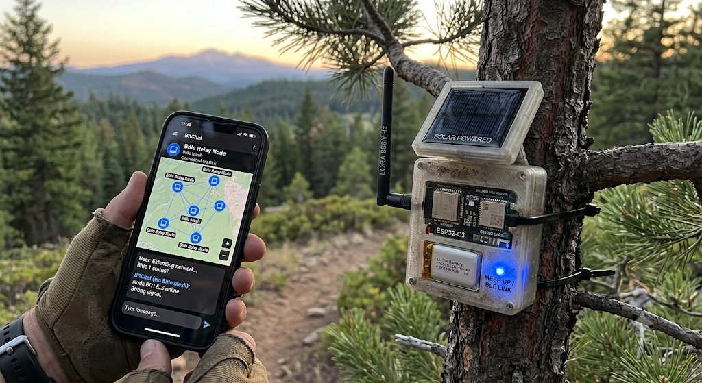 Alacritic_Super's tweet photo. Off-grid messaging infrastructure just got a major upgrade.

​Bitle is an open-source, self-powered ESP32 mesh relay built to extend BitChat off-grid communication:

​1. Noise XX Encryption: Native identity binding with Ed25519 handshakes

2. Dual-Mode Nodes: ESP32-C3 for local BLE mesh + ESP32-S3 + SX1262 for LoRa long-range trunking

3. Store-and-Forward: Autonomous courier mailbox holds encrypted messages for offline peers

4. Mesh OTA: Signed firmware updates propagate node-to-node across the mesh with dual-slot rollback

5. Zero-Maintenance: Solar-ready hardware that runs 24/7 with zero internet or phone dependency

​Flash an ESP32, attach a solar panel, and drop it on a trail to extend your mesh

Adding this to my shopping list.

​https://t.co/0gfBbvSs1I