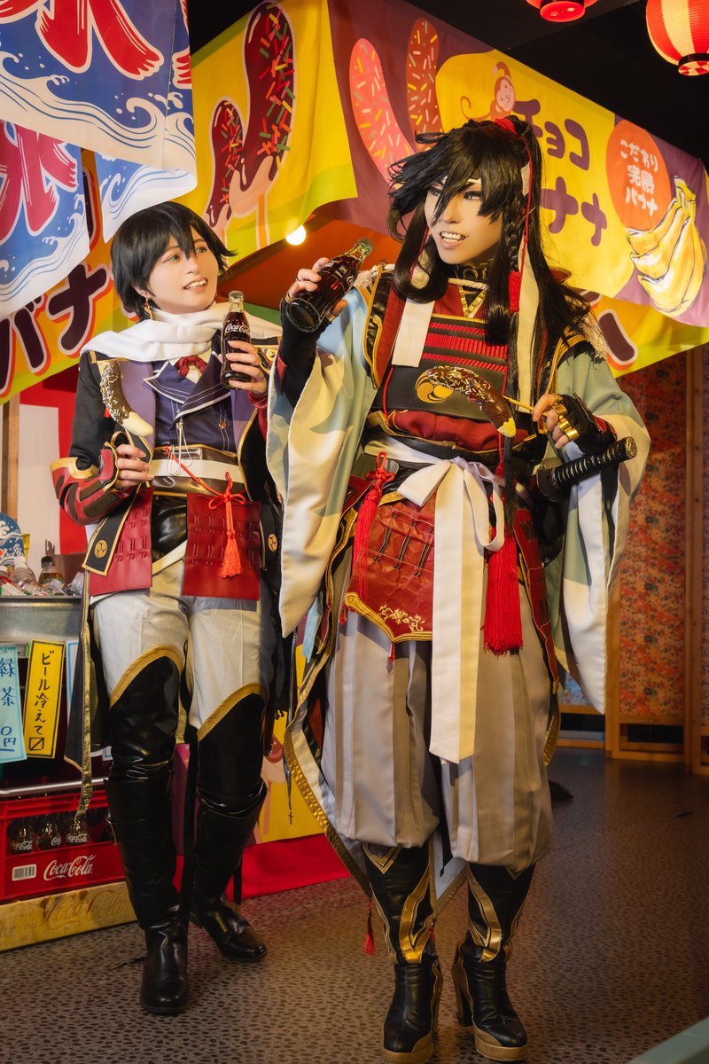 sainakari_hu's tweet photo. 【cos】刀剣乱舞/土方組/極

¯
¯
¯

          ───    屋台を楽しむ

¯
¯
¯

堀川国広 牧音（@makine_cos ）
和泉守兼定 なかりん

📷ぷれふぉと（@playphoto08 ）

#ハコアム大阪 https://t.co/33HQIazDCW