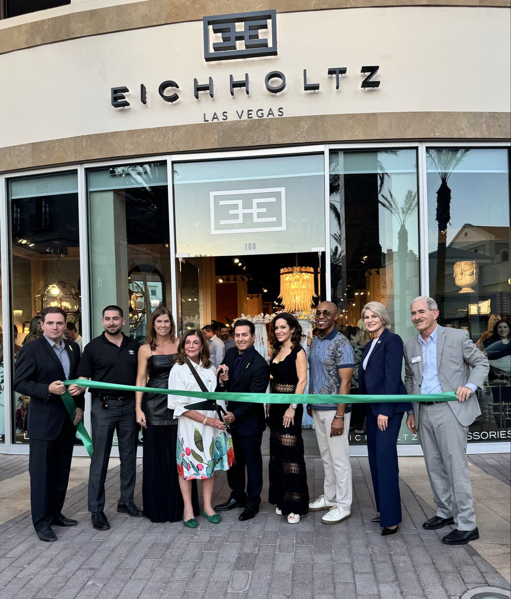Commishbecker's tweet photo. Congratulations to Eichholtz Las Vegas on an incredible grand opening at Tivoli Village! The showroom is absolutely stunning, the atmosphere was first-class, and it was great to see so many people out supporting such an exciting addition to our community.

Honored to be in attendance and wishing the entire Eichholtz Las Vegas team nothing but success. If you haven’t stopped by yet, it’s well worth the visit. Welcome to Las Vegas!