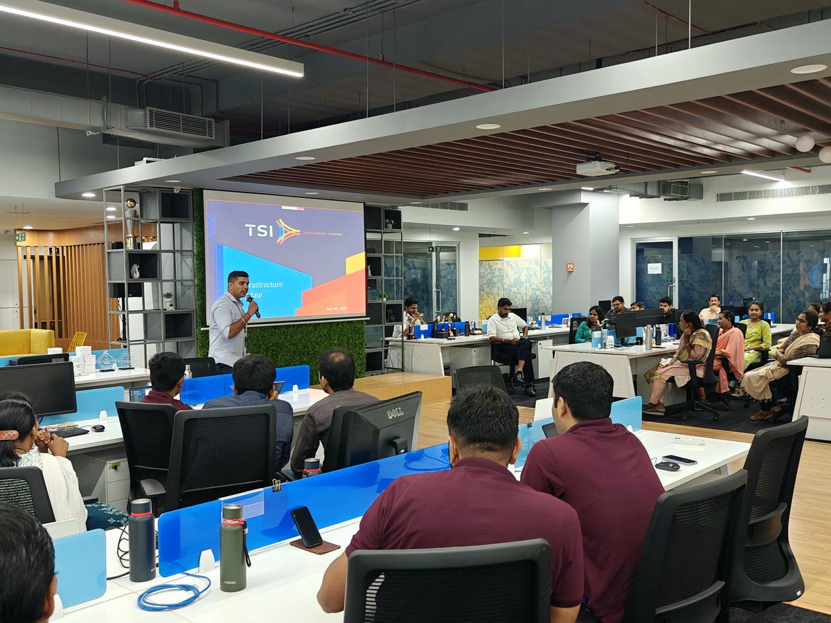 TPFSoftware's tweet photo. Ashok Bose shared the latest #Product updates, while Kiran Tana provided updates on #AMEX. Ramachandran Srinivasan, our new Director, introduced the latest developments in #ProfessionalServices, followed by  #Infrastructure updates from Lokesh Kumar Shankar. https://t.co/1z3sM0LwQd