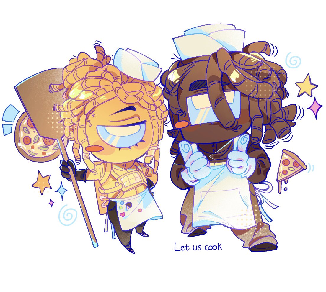 AxeleeRoux's tweet photo. I have so much fun drawing Brown and Yellow’s hair #amongusshow https://t.co/qNjWDzVipv