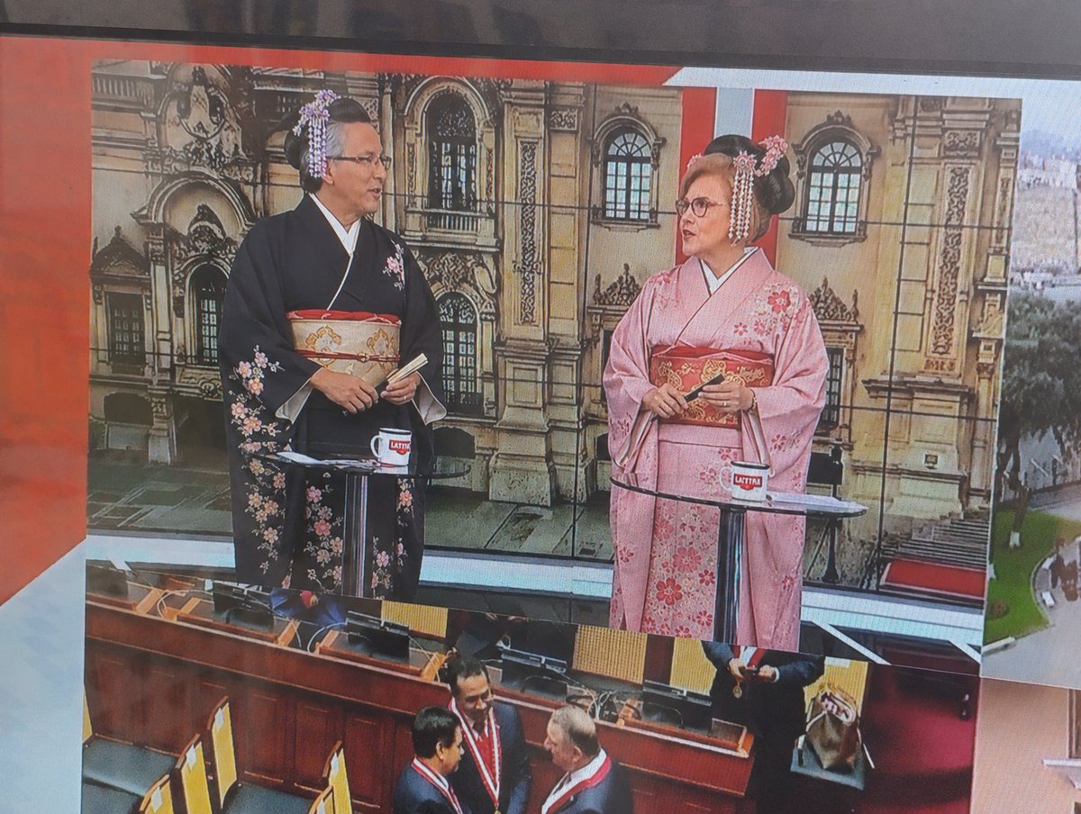 criticademonica's tweet photo. Intensa la transmisión de Latina. Parece una nueva temporada de Shogun. #Feliz28 #keikismo #fiestaspatrias https://t.co/qjPDDkVMjX