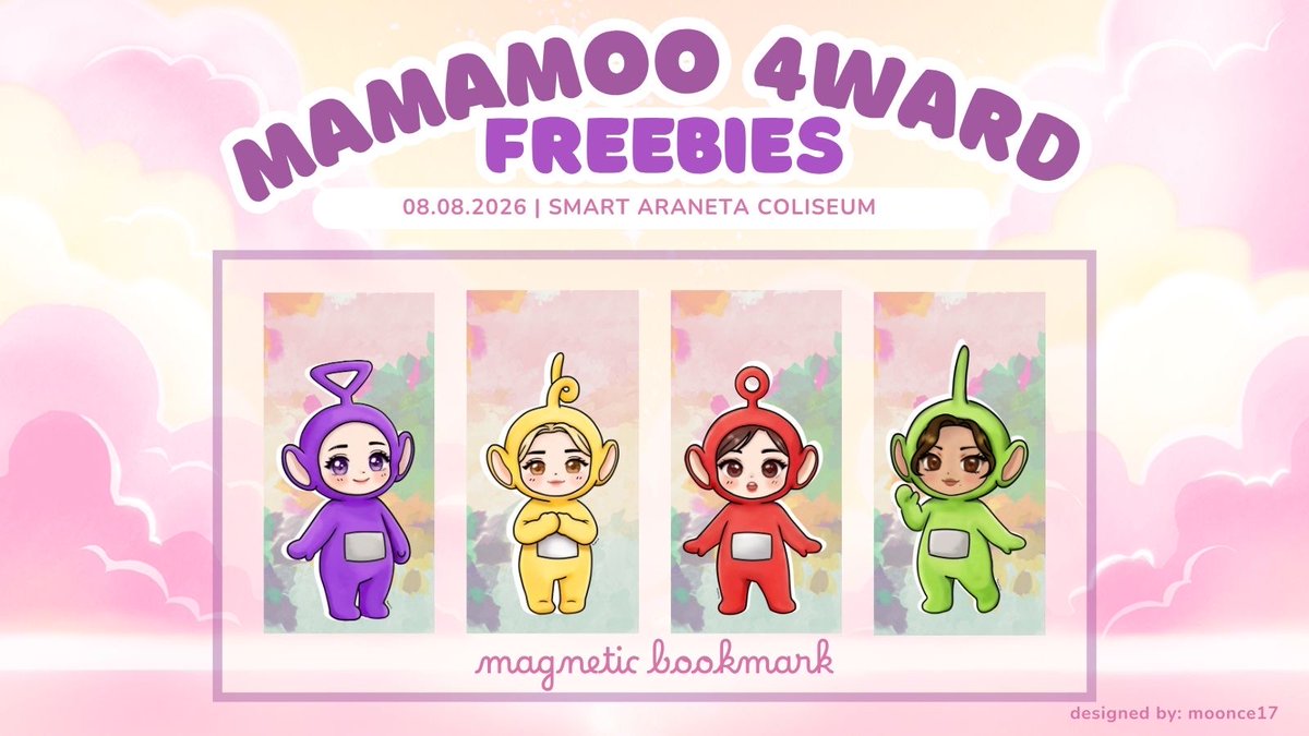 moonce17's tweet photo. ✨MAMAMOO 4WARD IN PH FREEBIES ✨

Magnetic Bookmarks

🔖 limited quantity
🔖 time &amp; loc: tba (will also go around the area and hunt for freebies😅)
🔖 open for trades 

See you on August 8, Moos! 💚

#MAMAMOO #4WARDinMANILA #4WARDinMNL #MAMAMOOinPH https://t.co/3O6LAxvHsC