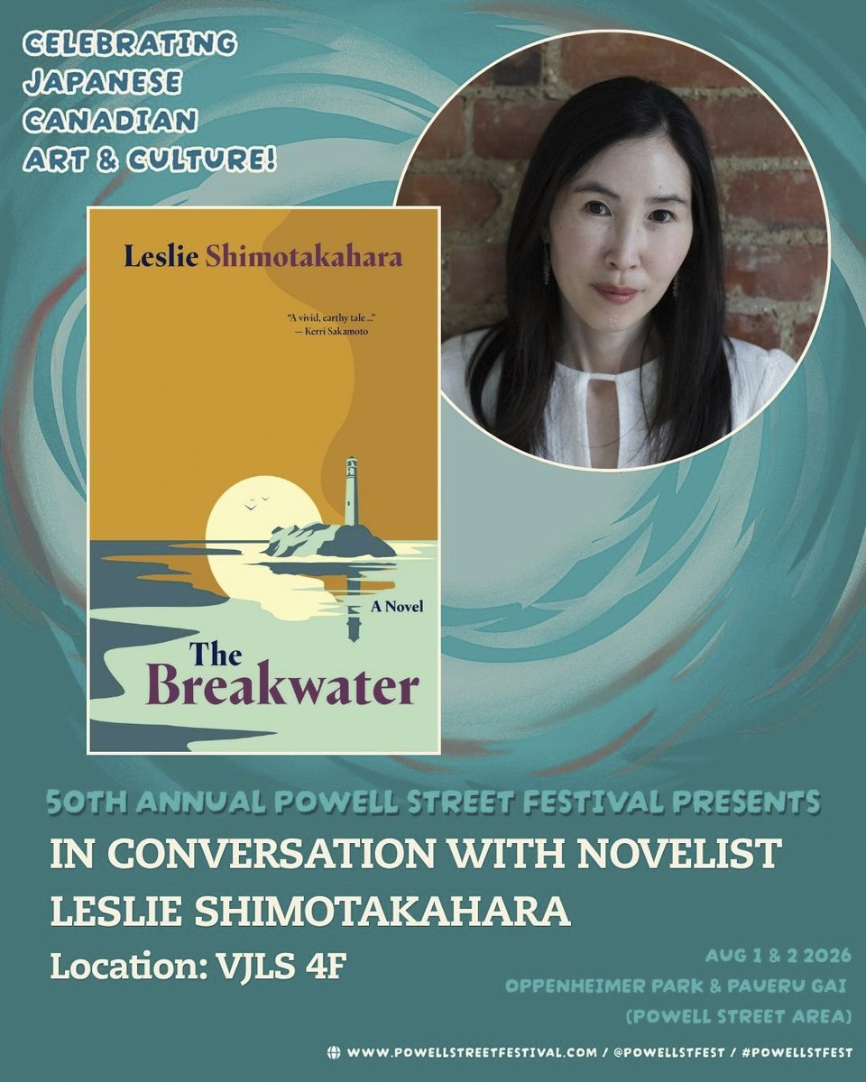 Ex_Lit_Prof's tweet photo. Looking forward to reading from THE BREAKWATER at the Powell Street Festival in Vancouver this weekend! My event is on Sunday, August 2nd, 2:00-2:30, at the Vancouver Japanese Language School (487 Alexander Street). @cormorantbooks @TRFNews @PowellStFest https://t.co/2HeFTWf5Ky