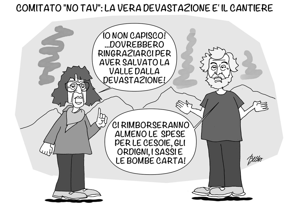 Vignettedibetta's tweet photo. #vignettaquotidiana #vignettedibetta #satirapolitica #notav #devastazione https://t.co/TDLvtqkIOj