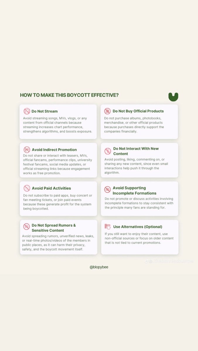 Bernice_Base's tweet photo. Why is it important not to post or share Ador's new content?

This is a question many people ask us constantly, arguing that doing so will reduce engagement on NewJeans' official accounts, and the answer is simple, it's right in front of us. FOR MORAL AND ETHICAL REASONS!

The four remaining members under Ador didn't return willingly; they returned because a judge ordered them to, and they had to come back against their will. Therefore, all this new content was created against their wishes.

These four had to watch as their friend, their sister in spirit, was used as an example of what could happen to them if they didn't follow the whims of that corporation. This means that every photoshoot, every vlog, every public appearance for an event or schedule is carried out against their wishes. Sharing this content is no less than what a sasaeng does when they invade an artist's personal space.

Furthermore, sharing photos or videos of them in public appearances has an added component: you're exposing their locations, something that could end very badly given the hatred they've been subjected to for the past two years.

Boycotting isn't just about the content, but also about the context, the ethics, and the morals. If you truly love our girls and genuinely care about them, don't share the new content under Ador. Doing so goes against what they fought for in court and endangers their physical and mental well-being.
