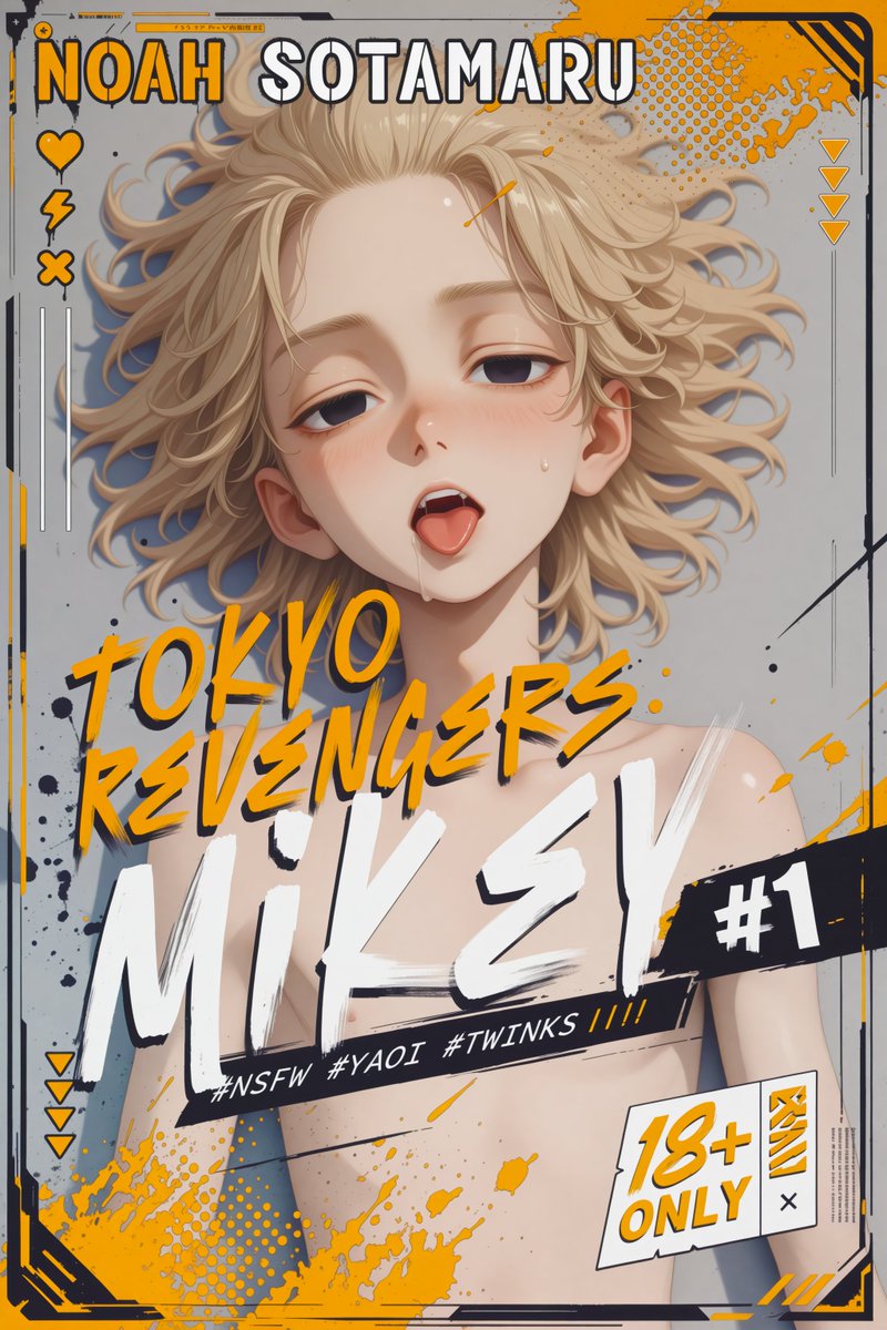 noah_sfw's tweet photo. Here’s the cover I made for Mikey from *Tokyo Revengers*. I decided to design one for each collection ^^ #AIArt https://t.co/v1iK0XfkGw