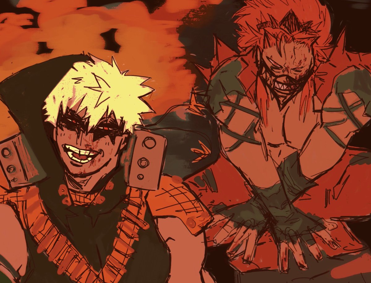 Astrlparty's tweet photo. My day three messy sketch third slide my apology 😛
#krbkweek2026
I think their villain names would be Tommy tough knuckles and Billy badass wtf is a ground zero #bnha #krbk https://t.co/vQYXyxoFMs