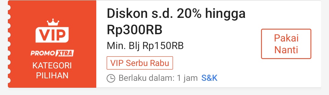 diskonlaginih's tweet photo. SHOPEE VIP DIRAYAKAN LAGI😍

besok ada VIP SERBU RABU🤤
DISKON S/D 20% HINGGA 300RB, MIN. BELI 150RB✅

cusss yg blm join shopee vip, bisa GRATIS SEBULAN
https://t.co/CqzW42uGXz https://t.co/SpmWWQh9lJ