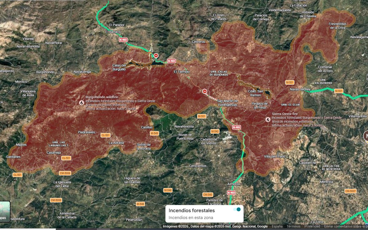 contadordekm's tweet photo. El área afectada por #IFSierraOeste es terrible. https://t.co/xqxqgFmufD