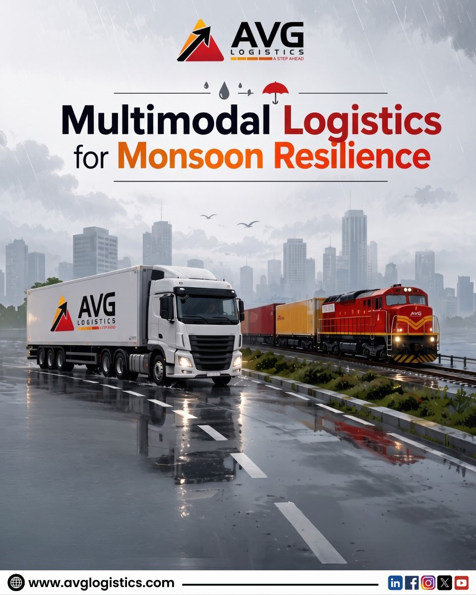 LogisticsAvg's tweet photo. Discover how multimodal logistics helps businesses stay agile, reduce disruptions, and keep deliveries on track—rain or shine.
🔗 https://t.co/Wi4gaDiDKi
#MultimodalLogistics #SupplyChain #RailLogistics #MonsoonLogistics #AVGLogistics #NCR #Delhi #gurugram #Mumbai https://t.co/MbuJUOvRvf