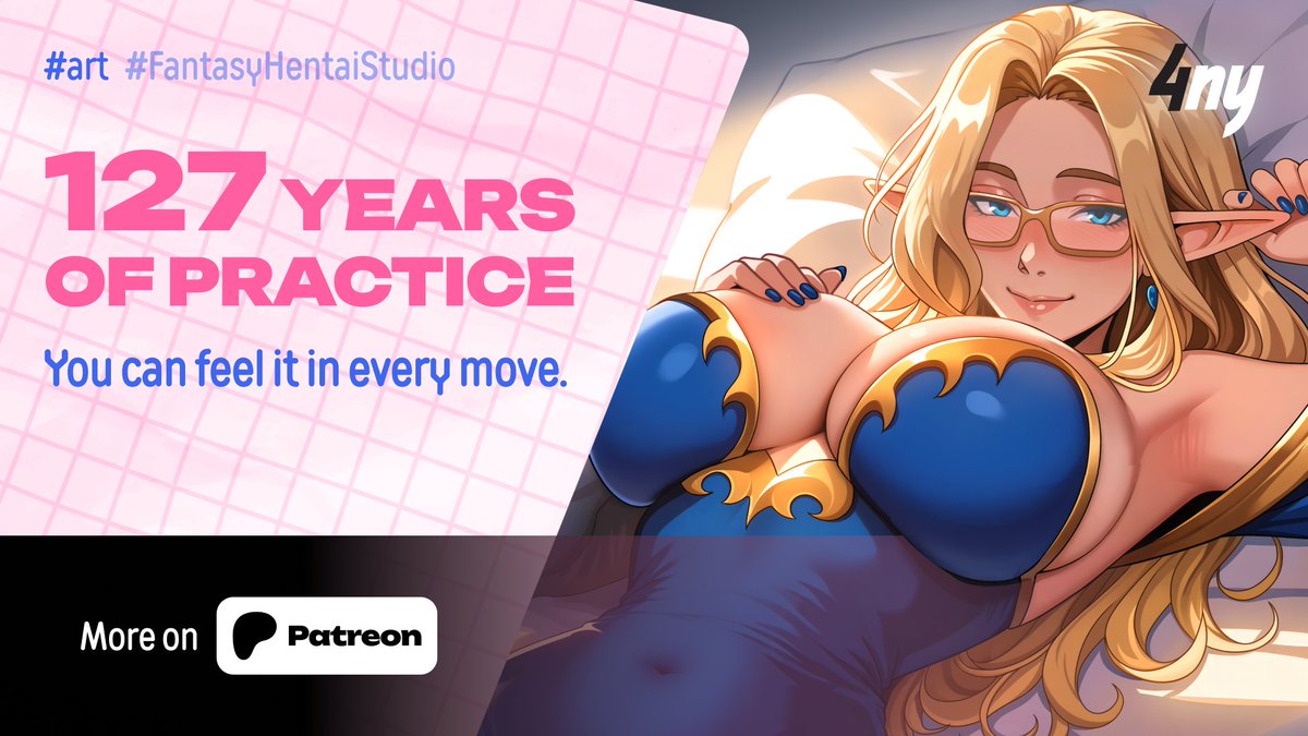 4nyStudio's tweet photo. 😏 Stella arrived from distant lands where her kind have spent centuries - literal centuries - mastering the art of pleasure. Pointed ears, leather staff, and a D cup that makes the wait very much worth it.

New arts are live on Patreon. See what 127 years of practice looks like!

https://t.co/lBgG3ez4sI