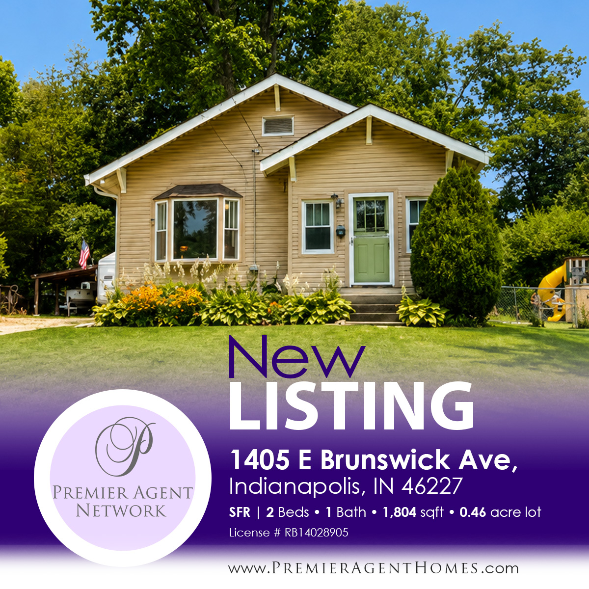 PremierAgentN's tweet photo. ** New Listing **
1405 E Brunswick Ave, Indianapolis, IN 46227 | $222,500
SFR | 3 Beds • 2 Baths • 1,350 sqft • 0.32 acre lot
Listed by Robert Vanhook with Premier Agent Network IN, LLC
Click for more: https://t.co/8wc3ZQKQ2e
#Indianapolis #IN #Indiana #PremierAgentNetwork https://t.co/o5BpJlHYNW
