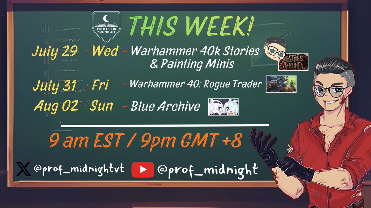prof_midnightvt's tweet photo. Because what else are we supposed to do?
#vtuber #warhammer40k #bluearchive https://t.co/8VGCmzdxwM