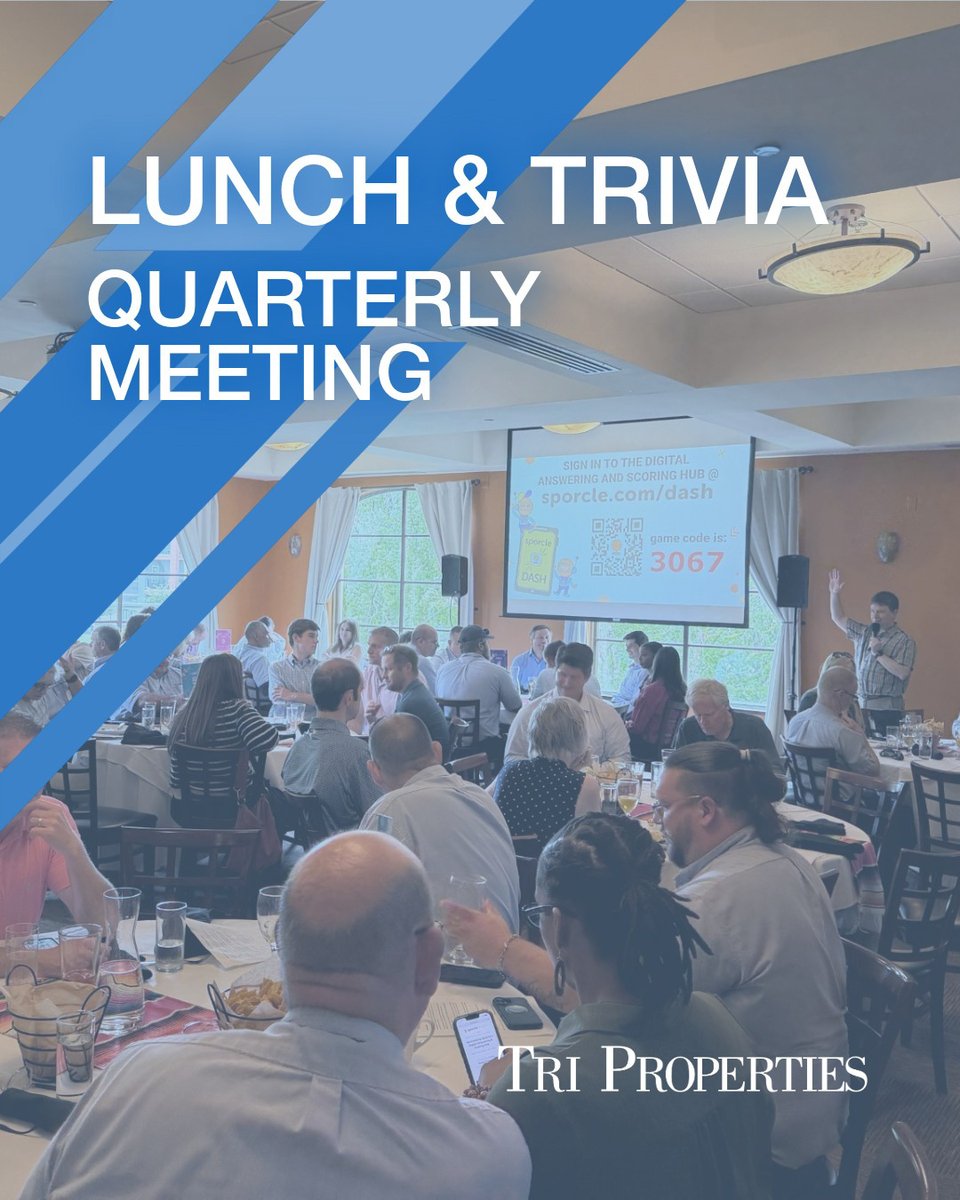 TriProperties's tweet photo. The real competition is during trivia. No one was harmed in the making of this quarterly meeting. https://t.co/fQyooJLsRD
