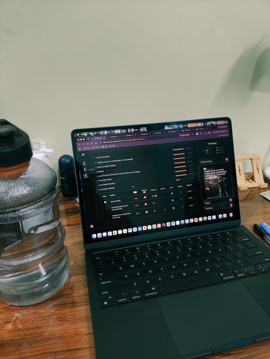 _hr28_'s tweet photo. Day 9/30 ⚡

A few more hashing problems and this topic is complete.
Also grinding through college assignments because deadlines don’t wait. 😅
One day closer to the goal. 🚀

#30DaysOfCode #Java #DSA #Hashing  #StriversA2Z #CodingJourney #BuildInPublic https://t.co/uOZazIMmJh