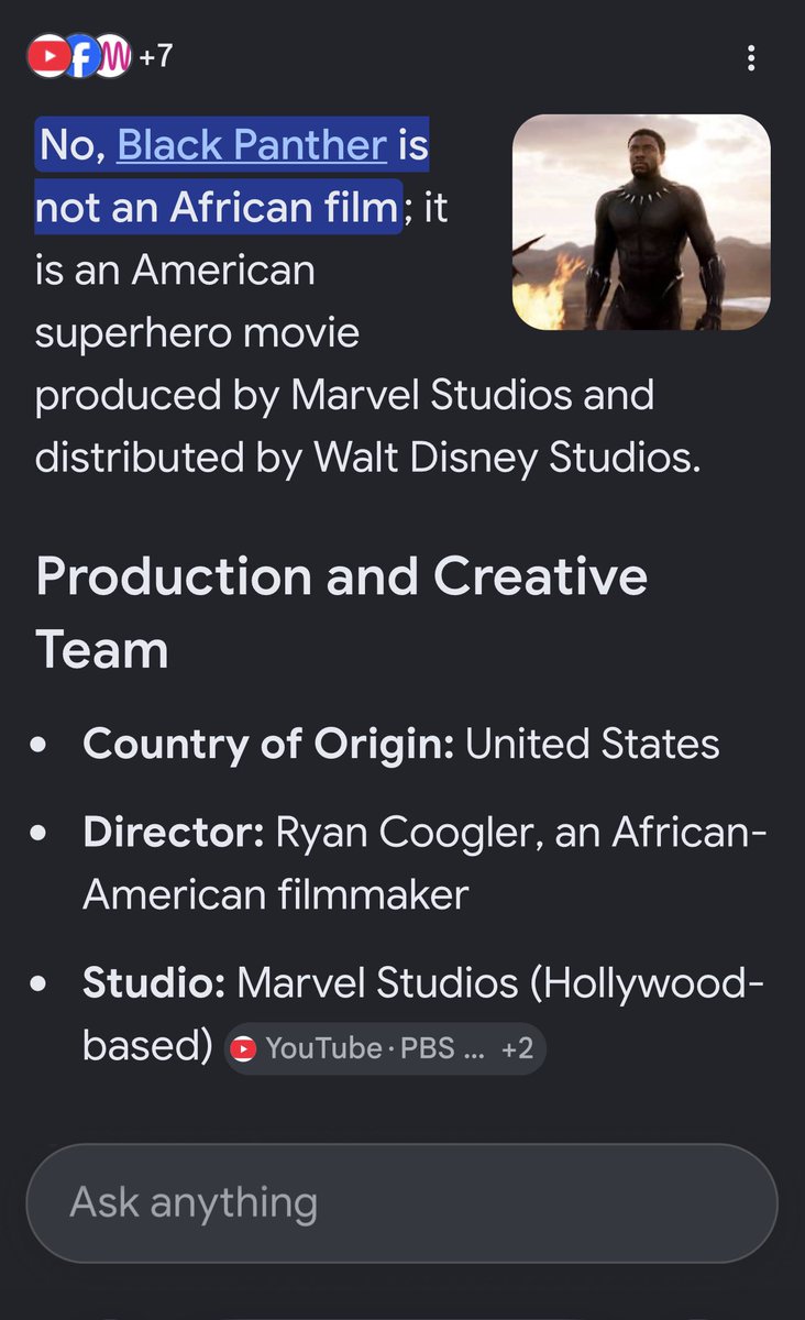 AsapChaun's tweet photo. @herothy12 What’s your highest level of education? bc it’s not an African film. Look it up, the sources will all say it’s not an African film. You Africans are arguing over what a white man created. Typical of yall https://t.co/YXDTOFxkWi