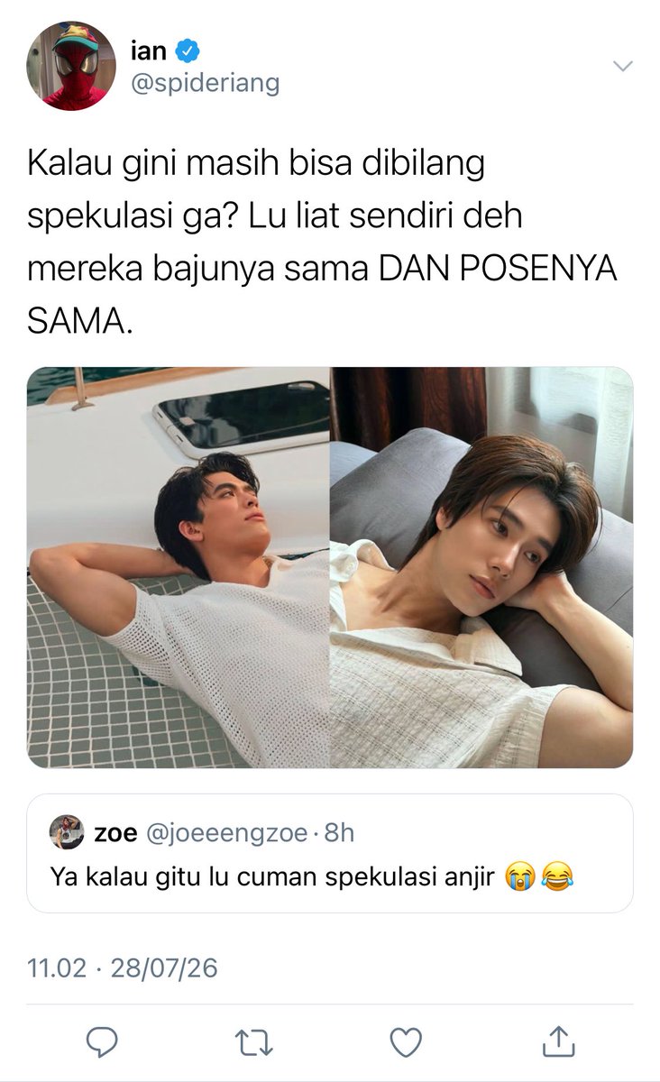thevoyvin's tweet photo. a #pondphuwin au from nerdcentil universe

Namia pacaran sama Joen Siregar? https://t.co/l4XceCGvgF