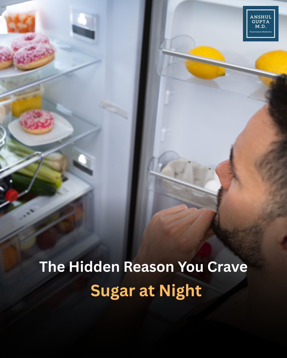 anshulguptamd's tweet photo. 🍰 Do you always crave something sweet after dinner?

It might not be about willpower.

The way you eat, move, and manage stress throughout the day can influence your evening cravings.

👇🧵 https://t.co/Bk6294eQx4