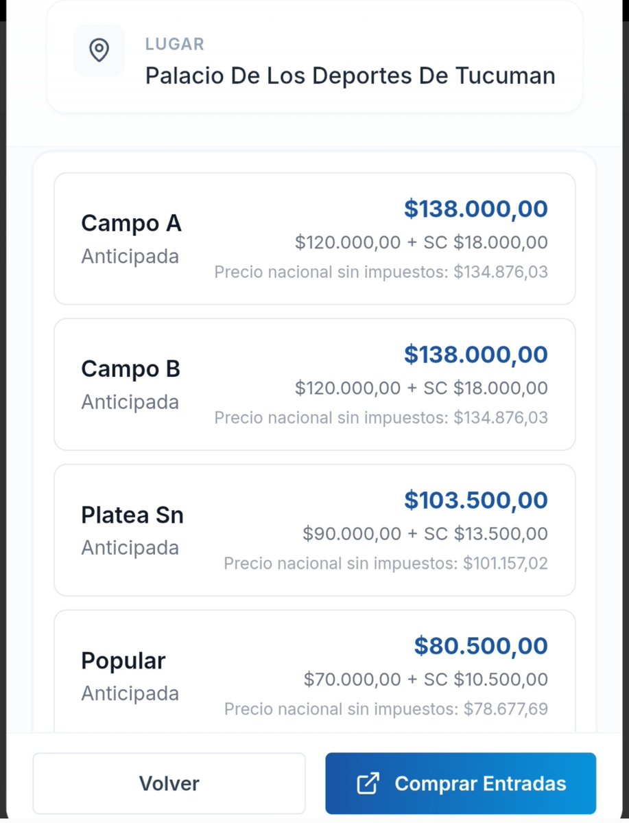 lurdes_____'s tweet photo. no tiene sentido el precio de los recitales en tucuman, son unos mercenarios https://t.co/QOqc6NTFBP