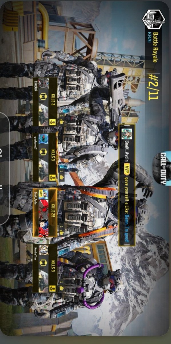 GoaN_Aydin's tweet photo. Got 25 kills in KRAI in BR in codm but we came in second place since my team sucked and the enemies were sweats and movement god only got 29 rank xp @CallofDuty https://t.co/h46tpr0VcN