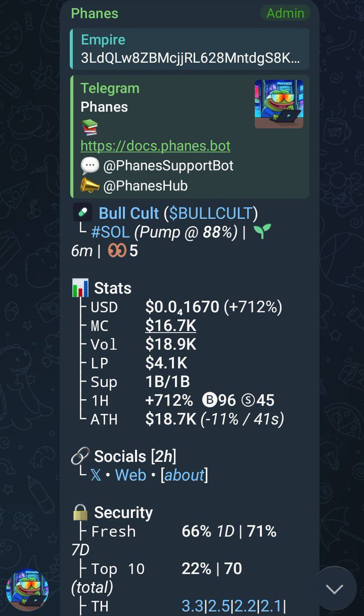 Brunna_leto's tweet photo. Market cap matters.

$16.7K → $145K MC hits different when you're early.

$BULLCULT holders know.

Follow. Join the TG. Catch the next one early.
Ca:
3LdQLw8ZBMcjjRL628MntdgS8KcsEunJWiRncXH6pump
#solana #memecoin #bbvipks4 https://t.co/YiTCEwMMIC