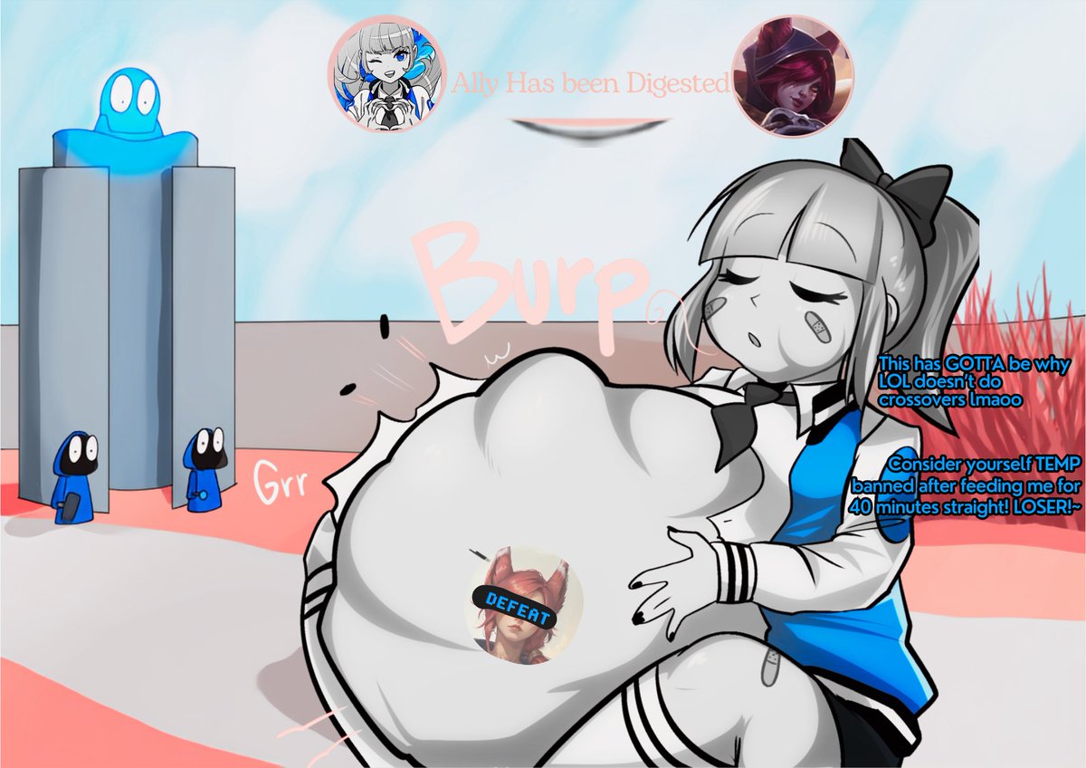 KyootKyoko's tweet photo. Trying out other games! Much to @unbearablebird despair! Kyoko got into a match of League of Legends and ran into a certain bird lady! After ruthless beating her up and down the rift, she maaay have gotten them TEMP banned for seemingly intentionally feeding the enemy.. GG!~ https://t.co/c3OEPdupLx