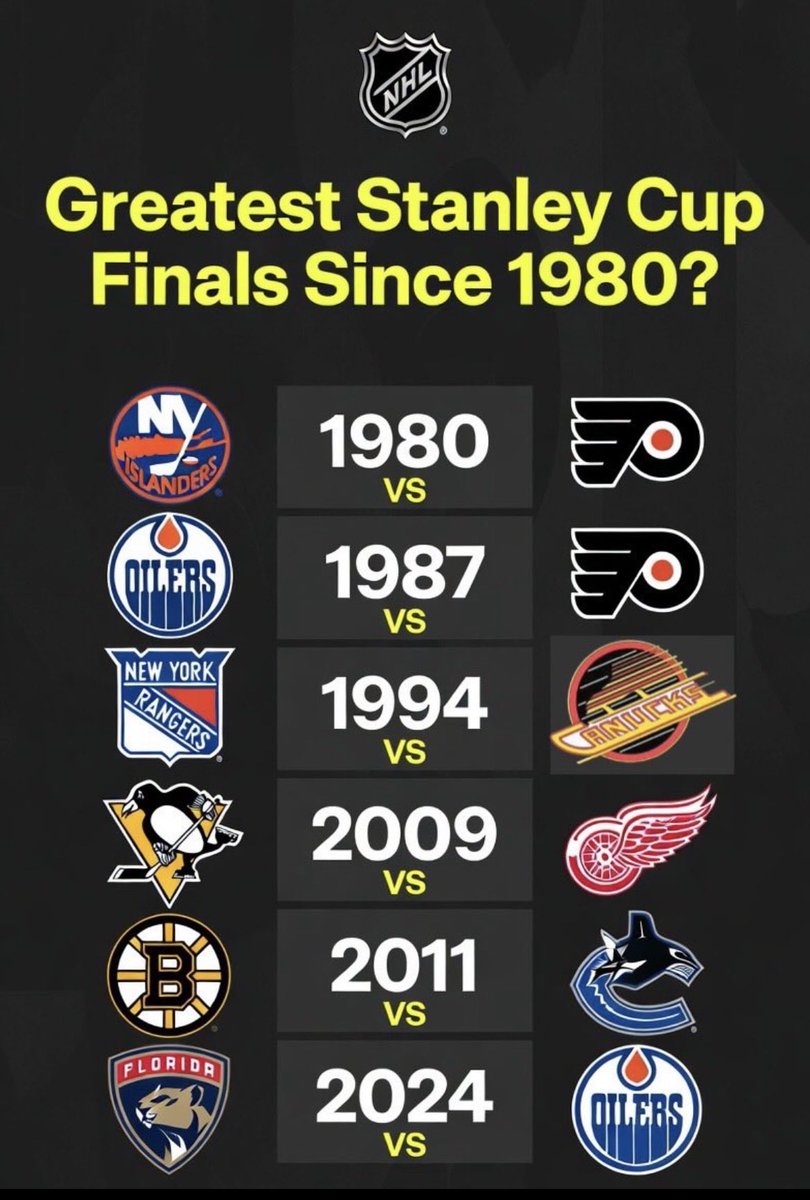 TheSports_Shift's tweet photo. Which is the GREATEST Stanley Cup Final since 1980? https://t.co/3CiIrBhPie