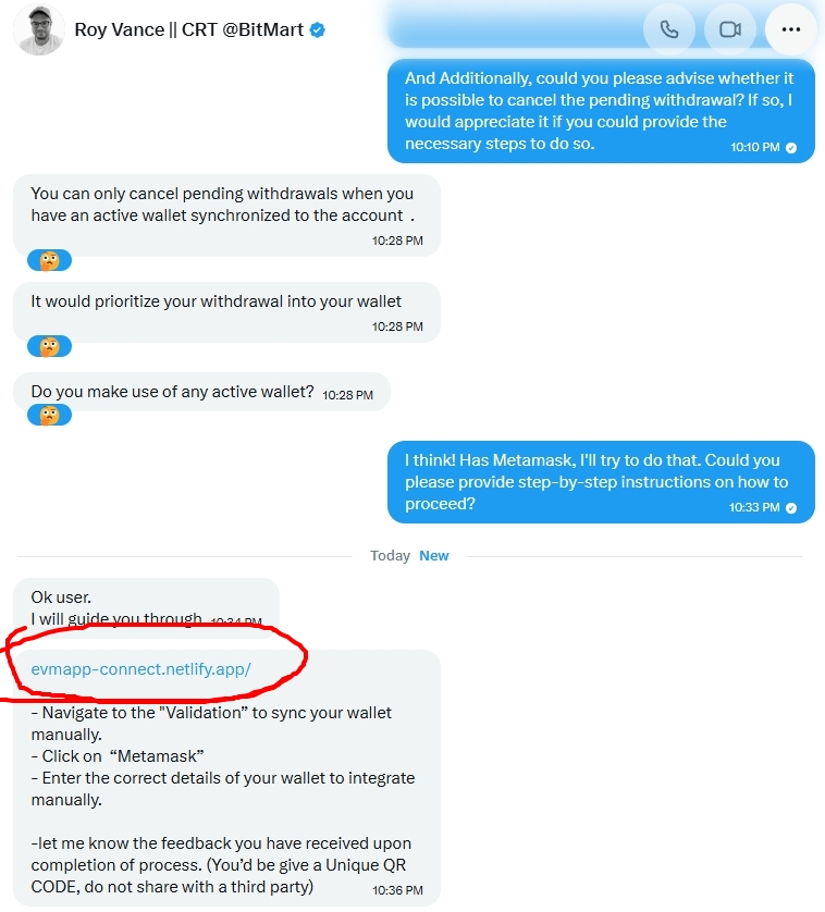 Paradoxox89's tweet photo. @BitMartExchange Please be cautious of impersonators and spam. Until an official announcement is released by BitMart CEX, do not trust information from unofficial sources. We have already observed impersonation attempts and spam. https://t.co/aux21lRoft