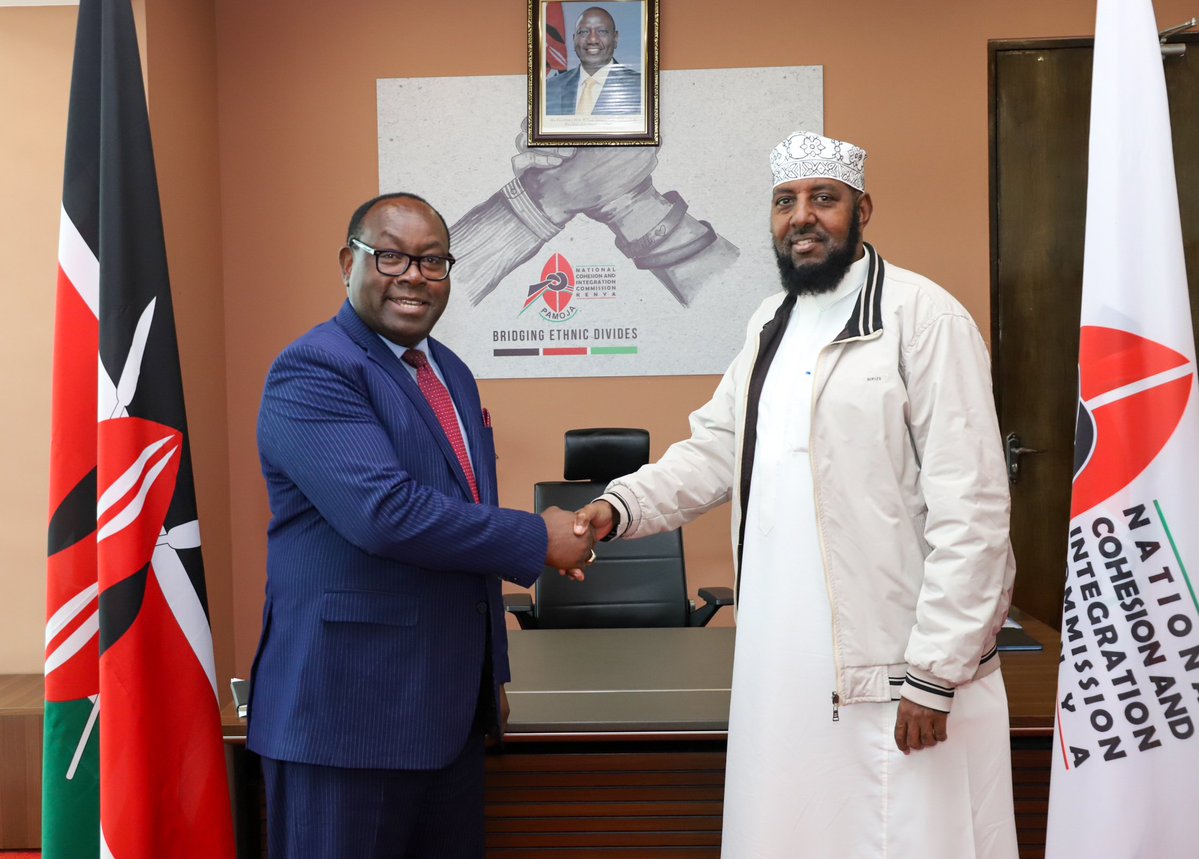 NCIC_Kenya's tweet photo. #NCIC and @irck_info reiterate their readiness to work together through advocacy, grassroots mobilization and joint action to secure Kenya a peaceful electioneering period ahead of the 2027 General Elections.

The #NCIC, led by Chairman Bishop Dr. @kephaomae, today held a consultative meeting with the Inter-Religious Council of Kenya (IRCK), led by Chairman Sheikh Abdullahi Salat.

 In the spirit of partnership, the two institutions agreed to deepen collaboration by strengthening real-time monitoring and early warning systems for hate speech and dangerous rhetoric across all platforms; revitalizing multi-stakeholder platforms, including the @Uwiano_Peace expanding county-level interfaith networks for civic education, community peace committees and accountability; and supporting measures to enhance the Commission's capacity to address toxic public discourse and protect national cohesion, among other priority areas.

Following the deliberations, the two teams held a joint press statement on emerging threats to national cohesion ahead of the 2027 General Elections, reaffirming their shared commitment to safeguarding peace, unity and social cohesion.

#AmaniKwaGround #OnePeopleOneNationOneDestiny
