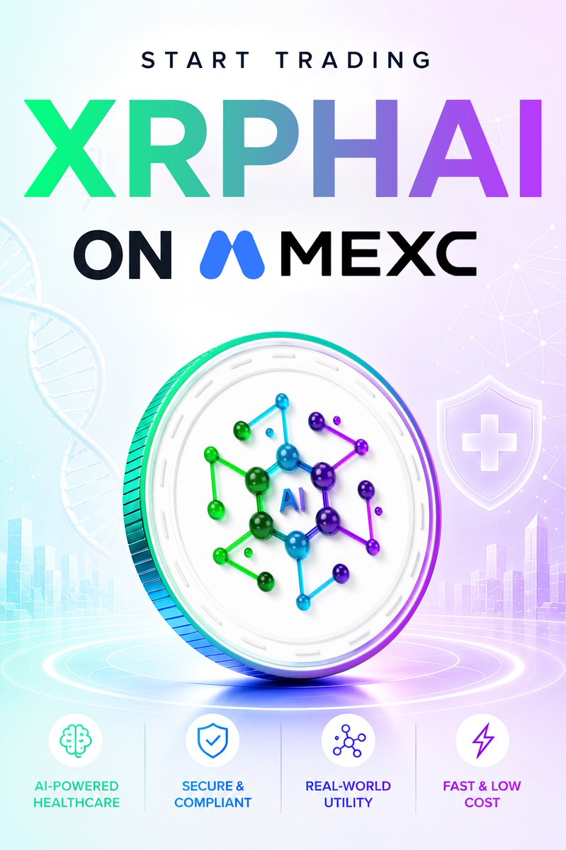 XRPHealthcare's tweet photo. Following BitMart’s announcement regarding the discontinuation of its operations, we’d like to reassure everyone in the XRP Healthcare ecosystem that XRPHAI is unaffected.

XRPHAI continues to trade on MEXC, while our products, roadmap and development remain unchanged.

Thank you for your continued support as we continue building the future of AI-powered healthcare on the XRP Ledger.

Start trading $XRPHAI on @MEXC