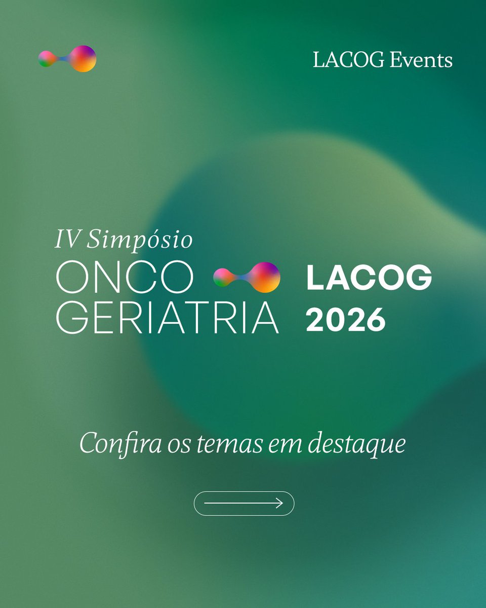 LACOG_group's tweet photo. Confira a programação do IV Simpósio LACOG de Oncogeriatria 2026!

Veja os principais temas em destaque na programação deste ano, que acontecerá no dia 14 de agosto, no Hotel Intercontinental, em São Paulo. 

Acesse https://t.co/8hgOfVpQIv e inscreva-se gratuitamente.

#LACOG https://t.co/SgiIWniFCG