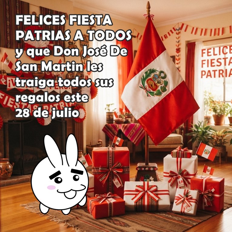 diotowers's tweet photo. Felices fiestas Perú 🇵🇪 🐰

#peru #fiestasentvperú #fyp https://t.co/fZ51mFqubh