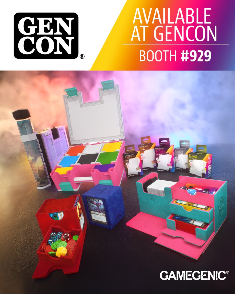 Gamegenic_'s tweet photo. Heading to Gen Con this week? So are we!

Here's a peek at the ingenious accessories we'll be bringing along; what's making your shopping list?

#GenCon26 https://t.co/ApMieeudsd