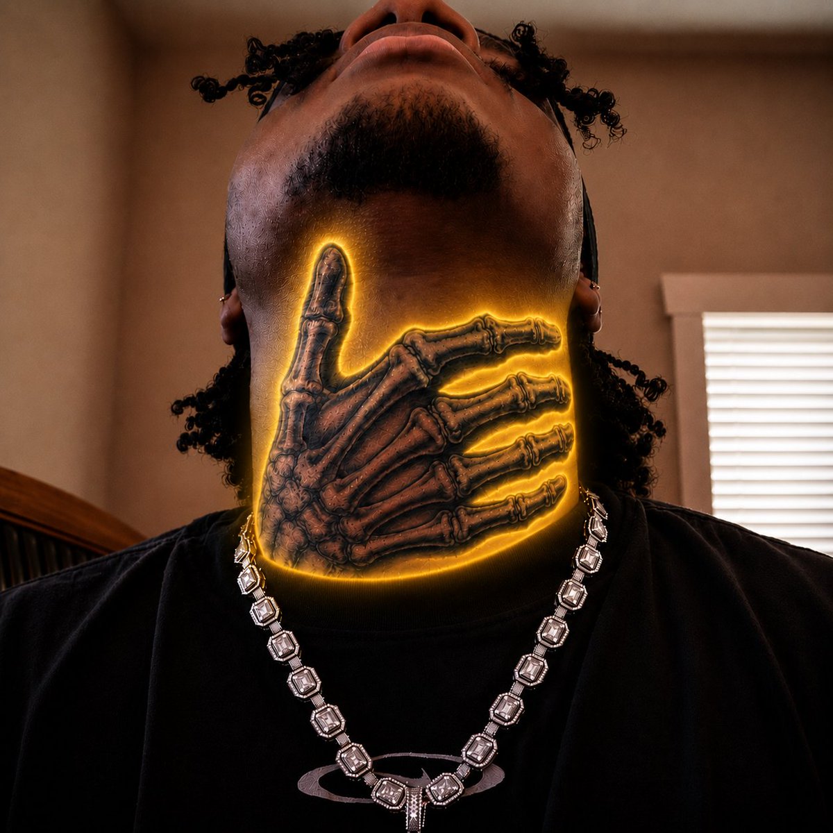devilsiopf's tweet photo. I think I found something really good and viral

So there is a trend of awful throat tats going viral

So this guy has been going viral for getting a crazy sus throat tattoo

And everyone has been memeing him so hard, so many tweets about this: https://t.co/iVAAoc6PKk

It started when he posted showing off his throat tat on Instagram and now its been blowing up with so many funny quotes and comments

Original post on IG: https://t.co/WP6eq22koY

He even posted about the blacklash on IG to show you how viral it has gotten: https://t.co/eToArwdR8K

$Throat