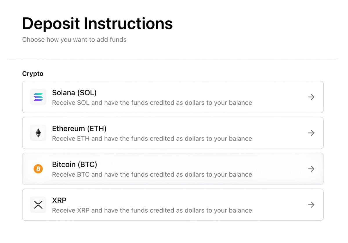 brandon's tweet photo. ANNOUNCEMENT: Send and receive BTC, ETH, SOL, and XRP, all from your account on @Meow!

The days of requiring a separate crypto exchange account are over.

Now, you can send and receive BTC, ETH, SOL, and XRP all from the dollars in your account.

Crypto companies, apply today: